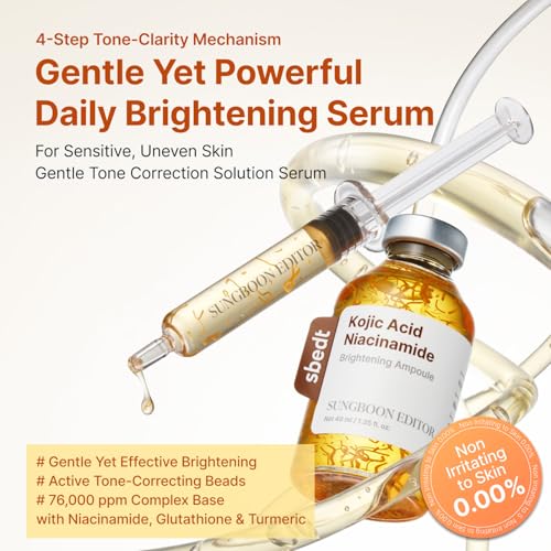 SUNGBOON EDITOR Glow Intensive Kojic Acid Ampoule for Dark Spots, 1.35 fl oz