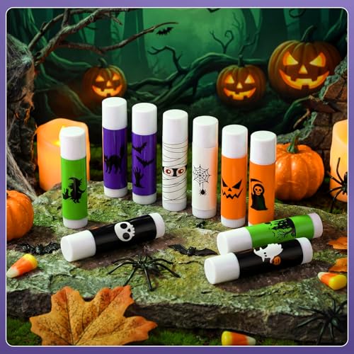 Siifert Halloween Lip Balm Gift Set 20pcs - Mummy, Witch, Ghost, Skull, Classic / 20