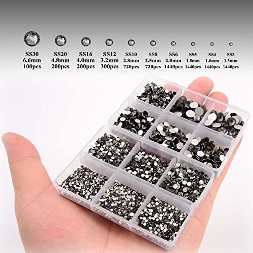 NCB 8000pcs Non Hotfix Rhinestones for Nail Art & Crafting