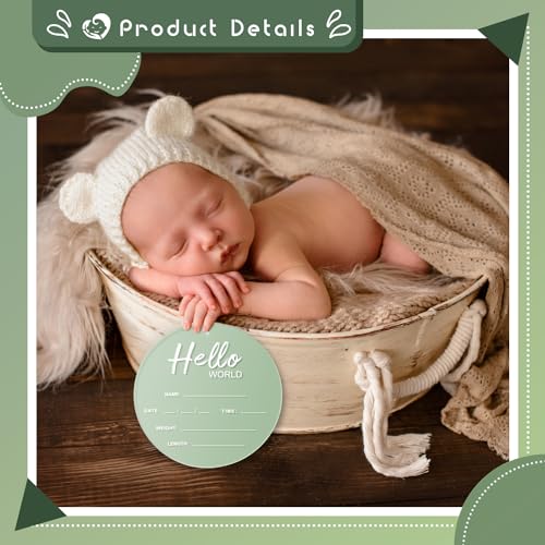 Hello World Baby Announcement Sign - 6.7 Inch Acrylic Keepsake