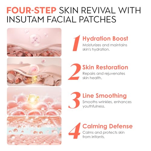 Insutam Overnight Forehead & Smile Line Wrinkle Patches - Anti-Aging Face Care