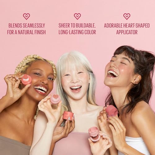 Kaja Blusher - Cheeky Stamp 02 Saucy | Buildable Cushion Blush 0.17 Oz