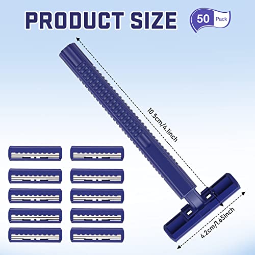 Chumia Disposable Razors for Men - Bulk Twin Blade, 50 Pack