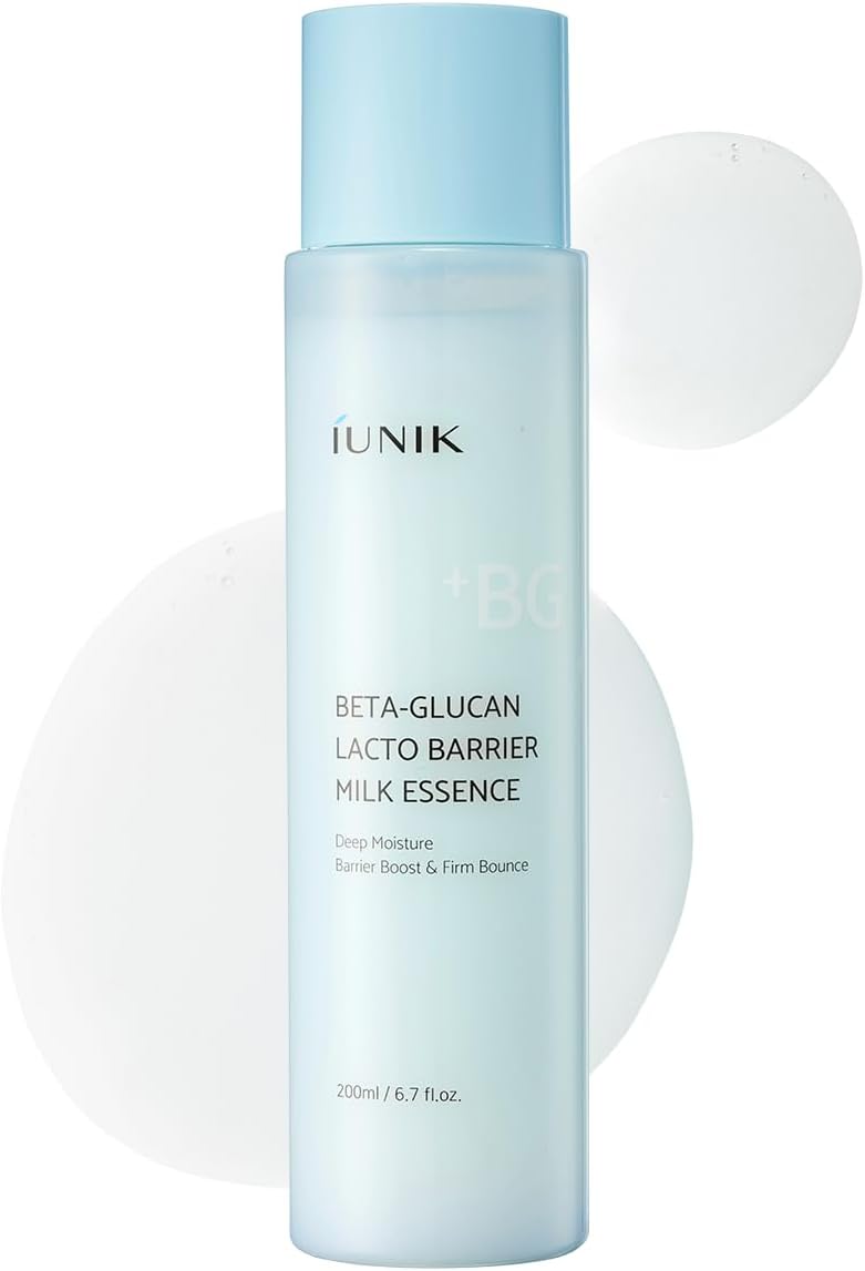 IUNIK Beta-Glucan Milky Toner Essence - Deep Hydration & Skin Barrier Care | 200ml / 6.7 fl oz