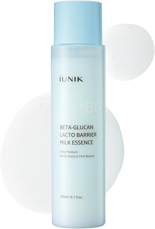 IUNIK Beta-Glucan Milky Toner Essence - Deep Hydration & Skin Barrier Care | 200ml / 6.7 fl oz
