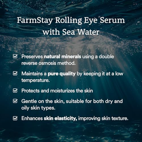 FARMSTAY Vitamin & Collagen Roll-on Eye Serum – 0.84 Fl Oz – Hydrating & Firming for Dark Circles & Puffiness