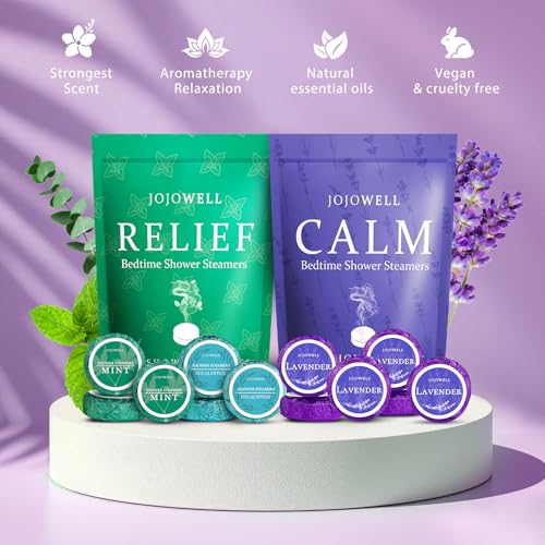 JoJowell Shower Steamers 12-Pack, Aromatherapy Shower Bombs Gift Set