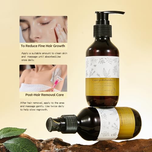 NIZENTA Cyperus Rotundus Essential Oil 6.7 Fl Oz - Reduces Hair Growth & Moisturizes Skin