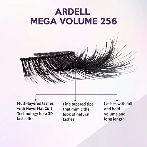 Ardell Mega Volume Lash 256 - Multi-Layered False Lashes (4 Pack)
