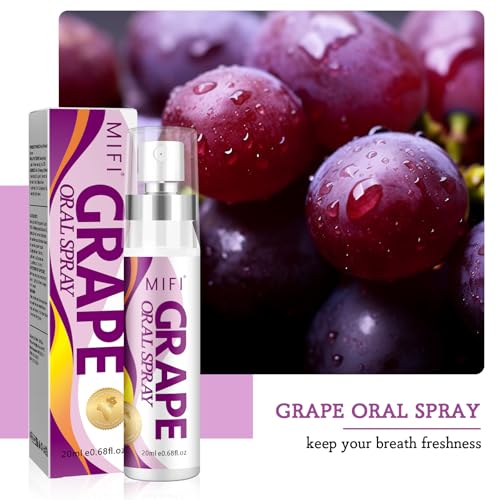 PEGO Grape Flavor Oral Spray - Sugar-Free Breath Freshener, 20ML, 2-Pack