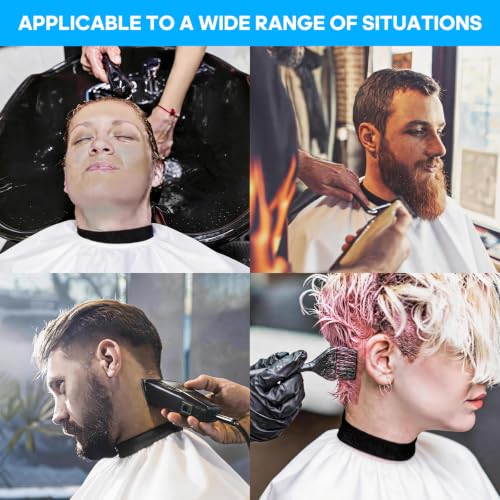 YELEGAI Black Disposable Barber Neck Strips - 5 Rolls, 500 Strips, Hygienic & Pre-Cut