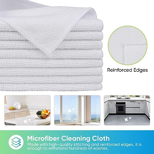 HOMEXCEL 24-Pack Microfiber Cleaning Cloths - Lint-Free, Reusable, 11.5" x 11.5"