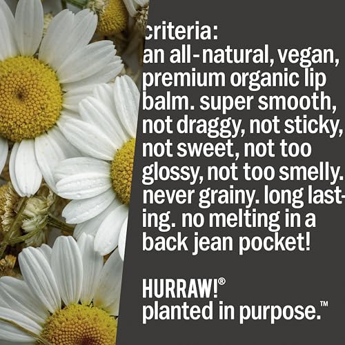 Hurraw! Moon Night Lip Balm 3 Pack - Organic Blue Chamomile & Vanilla, Vegan, Cruelty-Free