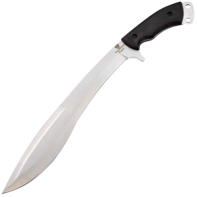 Snake Eye Machete with Heavy Duty Construction-Ergonomic Non-Slip Handle and Belt Sheath for Gardening, Land-Management, Bushcraft, Hunting and Outdoor (Silver & Black)