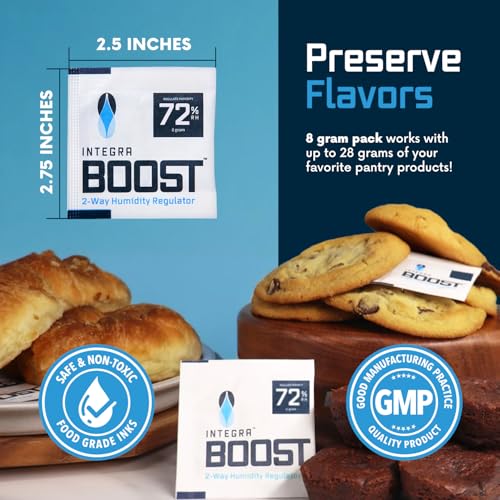 Integra Boost 72% RH Humidity Control Pack for Food Storage - 6 Packs