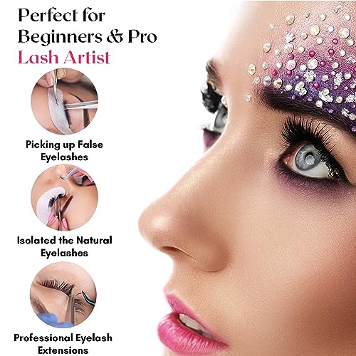 Cross Edge 90 Degree Boot Lash Tweezers for Volume and Classic Extensions