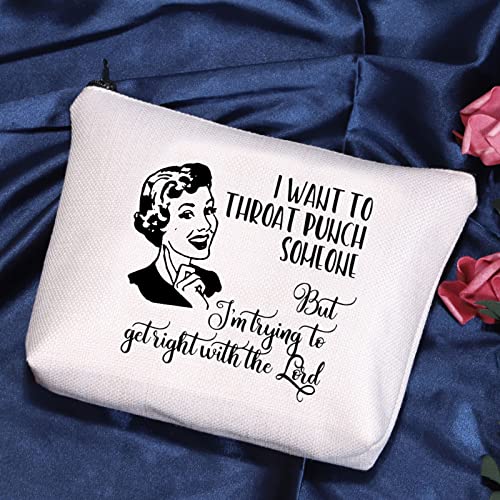 Sarcastic Vintage Housewife Cosmetic Bag by POFULL