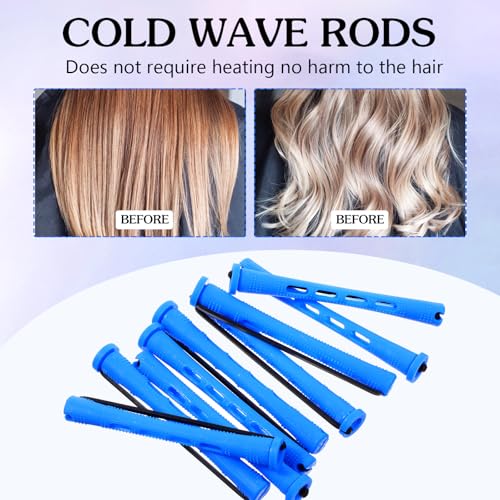 Bremorou 20 Pcs Small Plastic Perm Rods for Short Hair - 0.35 Inches