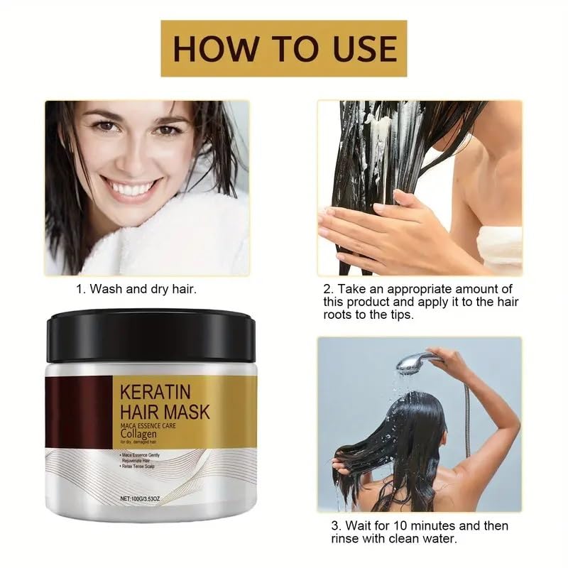 Voltafas Keratin Hair Mask with Collagen & Maca Essence - 3.53 oz