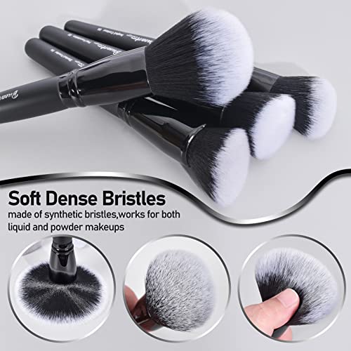 Bueart Design 19-Piece Professional Makeup Brush Set with Travel Case
