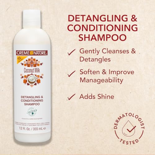 Creme of Nature Coconut Milk Detangling Shampoo 12 oz - Nourishing & Moisturizing