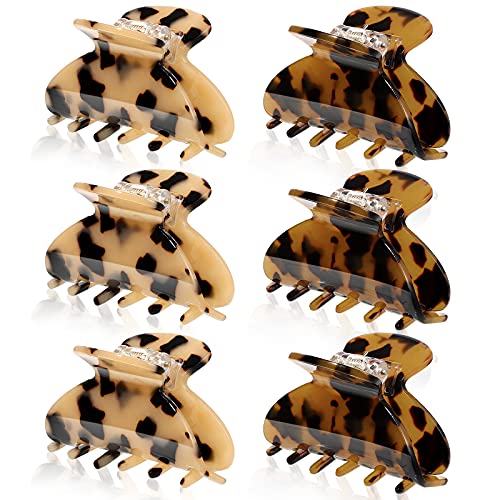WILLBOND Vivid Medium Hair Claw Clips - 6 Pcs for Thin Hair