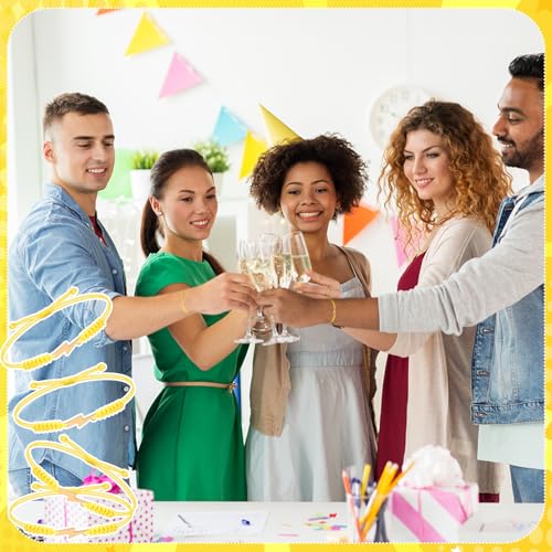 Ecation Adjustable Lightning Party Favor Bracelets - Bulk Gifts