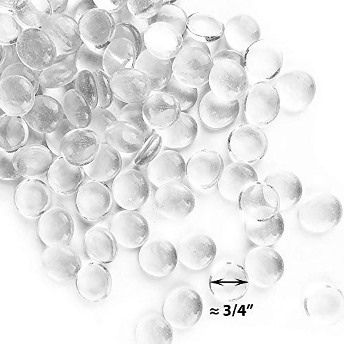 CYS EXCEL Clear Glass Gemstone Beads for Vase Fillers - 2 LBS