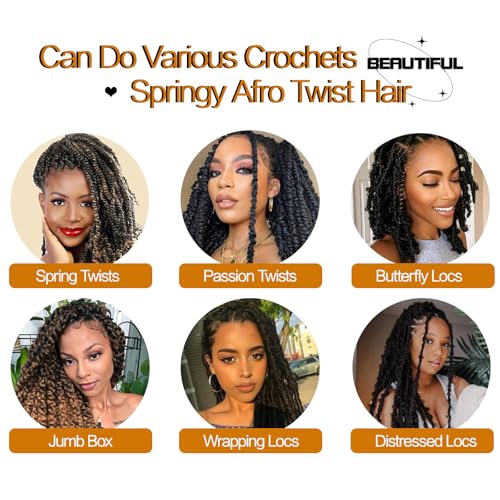 YUFEIHE 8 Inch 1B Marley Twist Braiding Hair - Pack of 3, Natural Black
