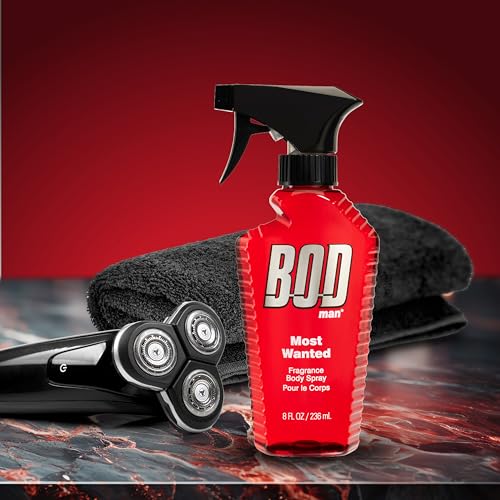 BOD Man Most Wanted Fragrance Body Spray 8oz Pack of 2 - Long-Lasting Men's Cologne