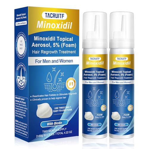 5% Minoxidil Foam with Biotin for Hair & Beard Growth - 4.22oz