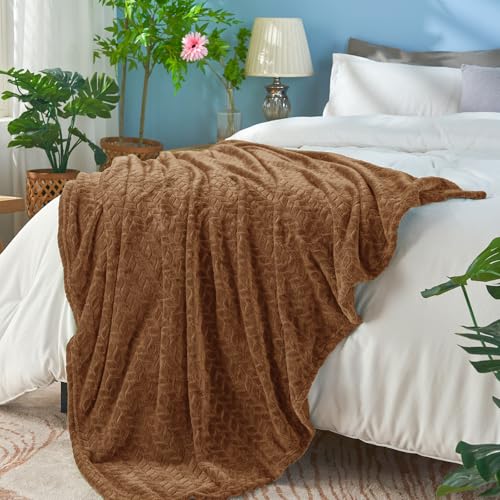 Chocolate Brown Fleece Throw Blanket - Soft & Cozy for Couch