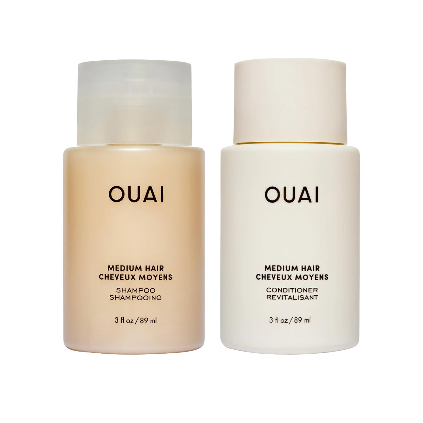 OUAI Fine Shampoo & Conditioner Set - Sulfate-Free Hair Care with Keratin & Shea Butter | 10 Fl Oz