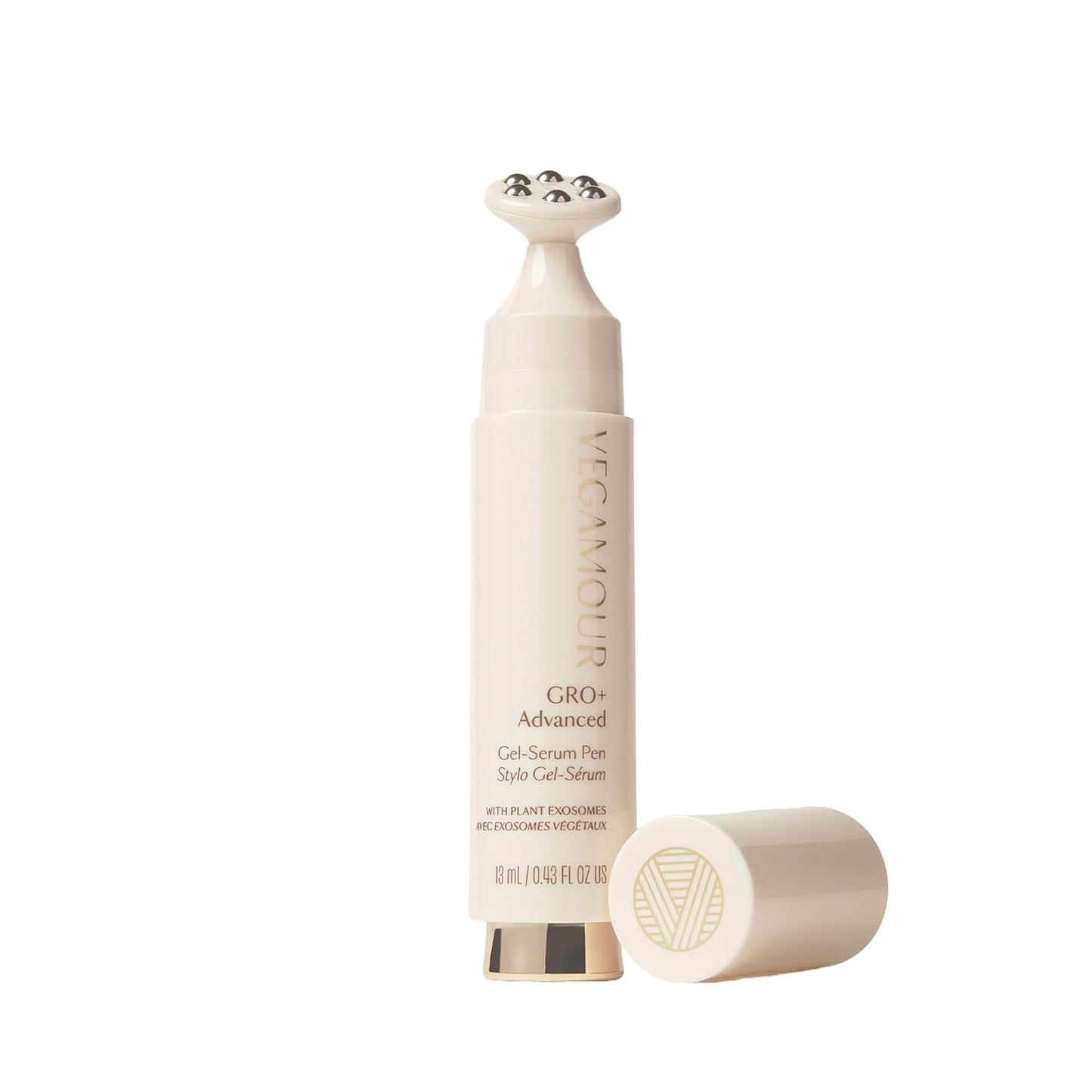 VEGAMOUR GRO+ Advanced Hair Density Gel-Serum | Cooling Massage Pen for Thinning Hair, Vegan & Cruelty-Free