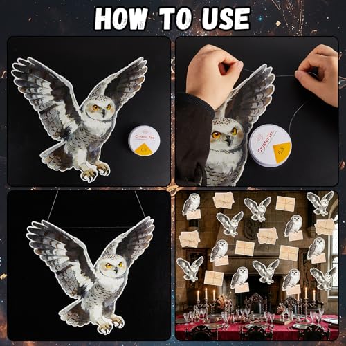 20Pcs Magic School Party Decoration Garland Set with Owls