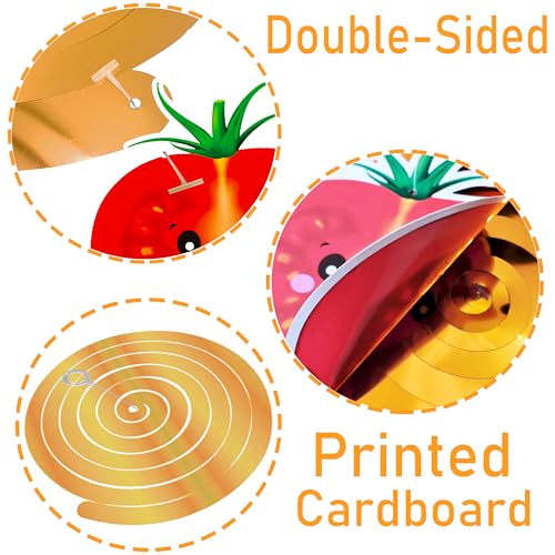 20 Pcs Fruit & Vegetable Hanging Swirls for Party Decorations