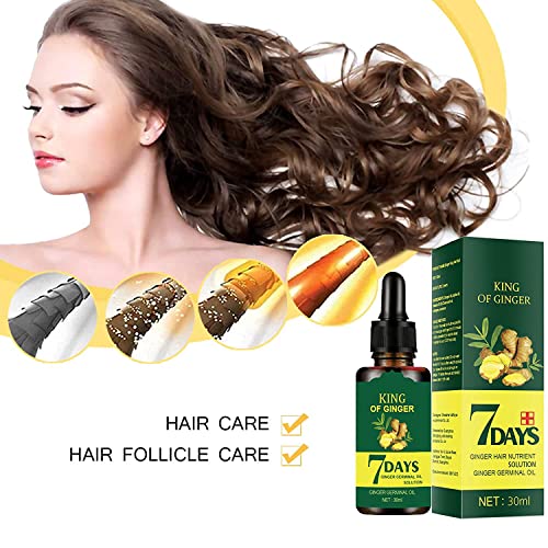 Ginger Hair Growth Oil - 3 Fl Oz (Pack of 3) - Nourishing Serum for Stronger Hair