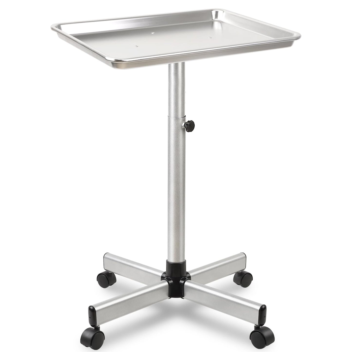 Salon Señor Salon Tray Cart,Instrument Tattoo Trolley Tray with Wheels,Height Adjustble Hair Color Storage Tray Cart