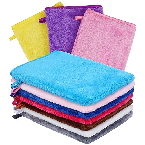 PHOGARY 10 Pack Microfiber Washcloths for Body & Face - Soft Flannel, Reusable, 6x8 Inch