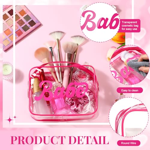 Bride Clear PVC Makeup Bag - Waterproof Bachelorette Party Cosmetic Pouch