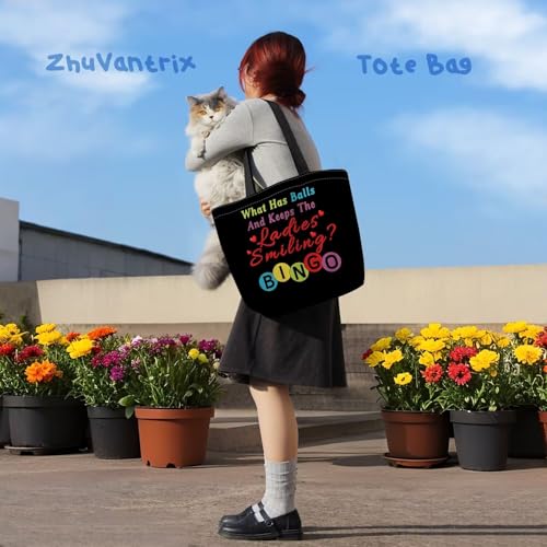 Funny Bingo Tote Bag - Reusable Grocery Shopping Handbag