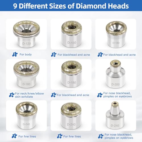 Diamond Dermabrasion Replacement Kit: 9 Tips, 3 Wands & 20 Filter Pads