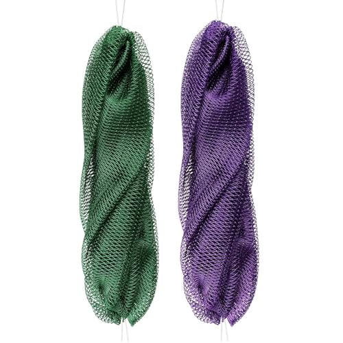 Authentic African Net Sponge Set - Exfoliating Bath Scrubber for All Skin Types