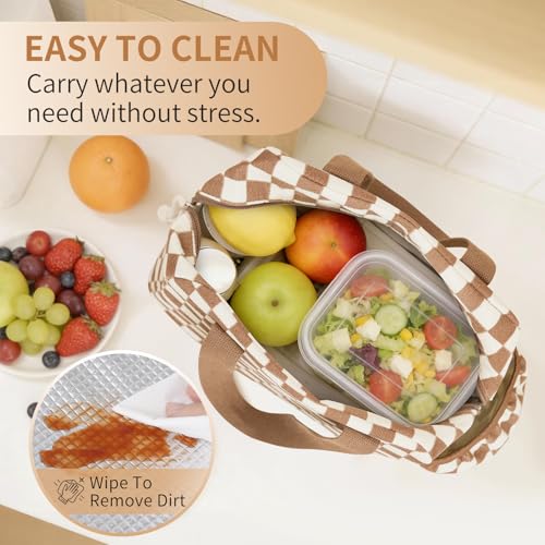 SODEER Insulated Corduroy Lunch Bag - Leakproof Cooler for Adults