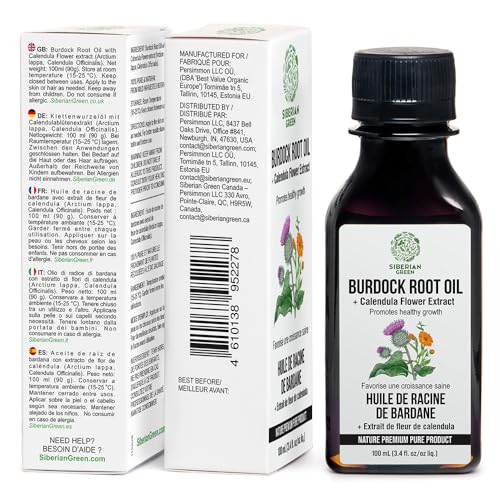 Siberian Green Burdock Oil with Calendula Flower Extract, 100ml
