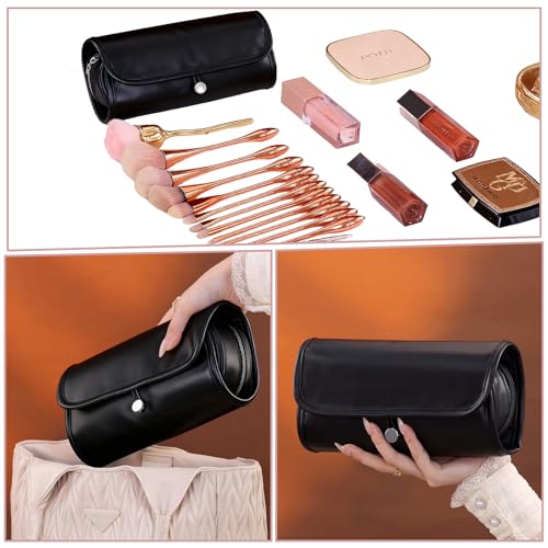 LKYQ Black Keychain Storage Bag with Large Capacity Eco-Friendly Convenience