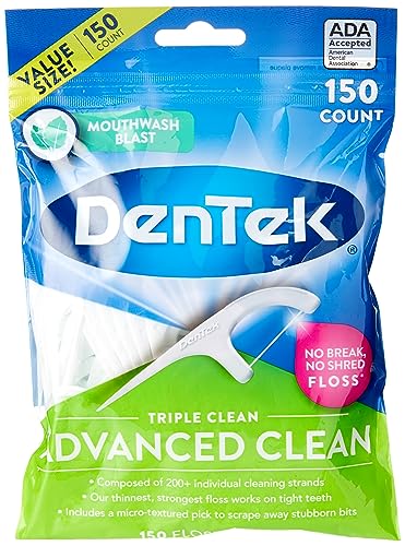 Efferdent Retainer Cleaning Tablets & DenTek Floss Picks Combo - 150 Count
