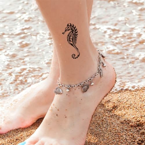 Ocean Tribal Temporary Tattoos - 12 Waterproof Sheets