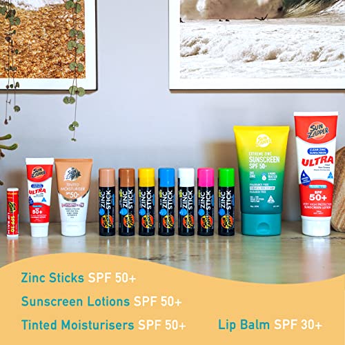 Sun Zapper Zinc Oxide Sunscreen Stick SPF 50+ Blue - 12g Mineral Sunblock