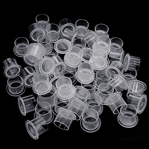 300PCS Disposable Tattoo Ink Cups - 14mm Plastic Pigment Caps